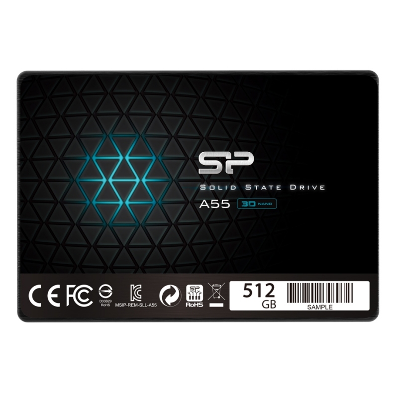 SILICON POWER - SP Ace A55 SSD 512GB 2.5" 7mm Sata3 (Canon L.P.I. 5,45€ Incluido) (Ref.SP512GBSS3A55S25)