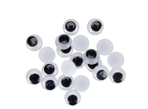 SMART - OJOS MOVILES FIXO KIDS OVALADOS 6 mm. NEGRO PACK de 80 (Ref.68010500)