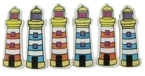 SMART - PINZAS FIXO KIDS MADERA FAROS PACK de 5 (Ref.68006400)