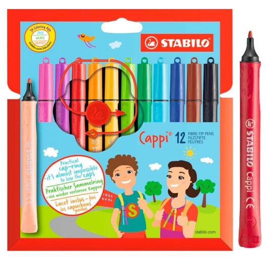 STABILO - CAPPI ROTULADOR CON ANILLA SURTIDOS - ESTUCHE DE 12U (Ref.168/12-4)