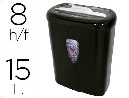 Q-CONNECT - DESTRUCTORA DE DOCUMENTOS CAPACIDAD DE CORTE 8 H DESTRUYE GRAPAS CLIPS CD Y TARJETAS (Ref.KF17972)