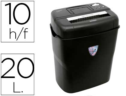 Q-CONNECT - DESTRUCTORA DE DOCUMENTOS CAPACIDAD DE CORTE 10 H DESTRUYE GRAPAS CLIPS CD Y TARJETAS (Ref.KF17974)