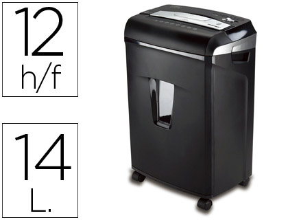 Q-CONNECT - DESTRUCTORA DE DOCUMENTOS ANTIATASCOS CAPACIDAD DE CORTE 12 H (Ref.KF18092)