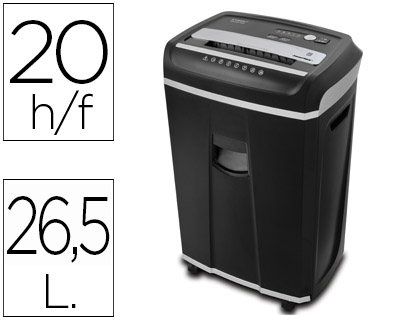 Q-CONNECT - DESTRUCTORA DE DOCUMENTOS ANTIATASCOS CAPACIDAD DE CORTE 20 H (Ref.KF18094)