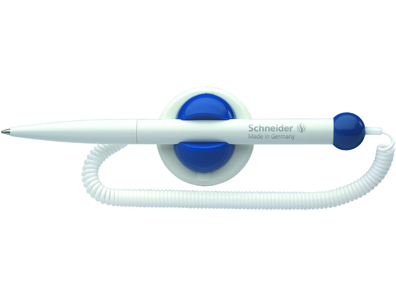 SCHNEIDER - Boligrafo CON CADENA KLICK-FIX-PEN.AUTOADHESIVO.ANCHO TRAZO 0,5MM.TINTA AZUL. (Ref.4120)
