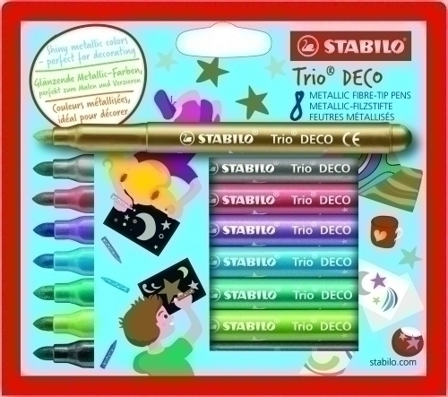 STABILO - ROTULADOR FIBRA TRIO DECO 377 ESTUCHE de 8 (Ref.377/8)
