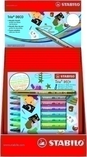 STABILO - ROTULADOR FIBRA TRIO DECO 377 EXPOSITOR de 96 (12x 8 col.) (Ref.377/96-1)