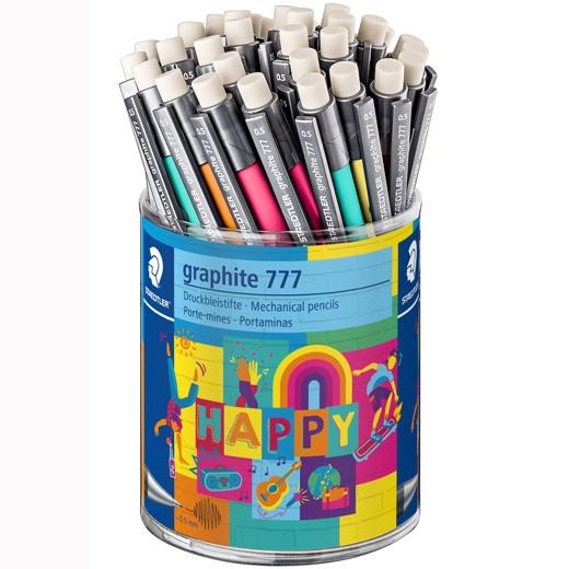 STAEDTLER - BOTE EXPOSITOR 36 PORTAMINAS GRAPHITE 777 B 0,5MM HAPPY LINE C/SURTIDOS (Ref.777 KP36HA)