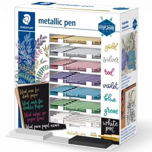 STAEDTLER - EXPOSITOR DE SOBREMESA ROTULADORES METÁLICOS PUNTA REDONDA 1-2MM C/SURTIDOS (Ref.8323-SCA70)