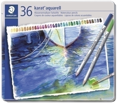 STAEDTLER - LAPICES ACUARELABLES 125 KARAT estuche METAL de 36 (Ref.125 M36)
