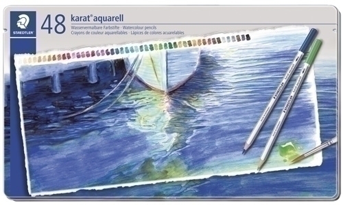 STAEDTLER - LAPICES ACUARELABLES 125 KARAT estuche METAL de 48 (Ref.125 M48)