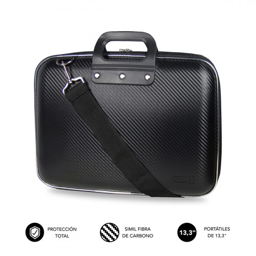 SUBBLIM - Maletín Ordenador EVA Laptop Bag Carbon 13,3" Black (Ref.SUB-LB-EVA0001)