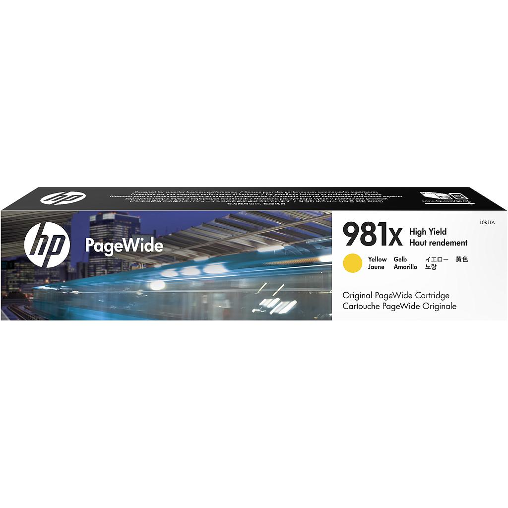 HP ( HEWLETT PACKARD ) - Cartucho ORIGINALES PageWide 981Y Cián de Alto Rendimiento (Ref.L0R13A)
