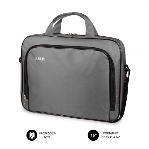 SUBBLIM - Maletín Ordenador Oxford Laptop Bag 15,4-16" Grey (Ref.SUB-LB-1OLB051)