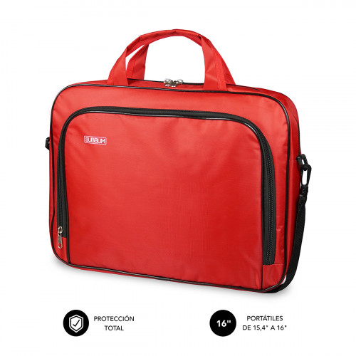 SUBBLIM - Maletín Ordenador Oxford Laptop Bag 15,4-16" Red (Ref.SUB-LB-1OLB052)