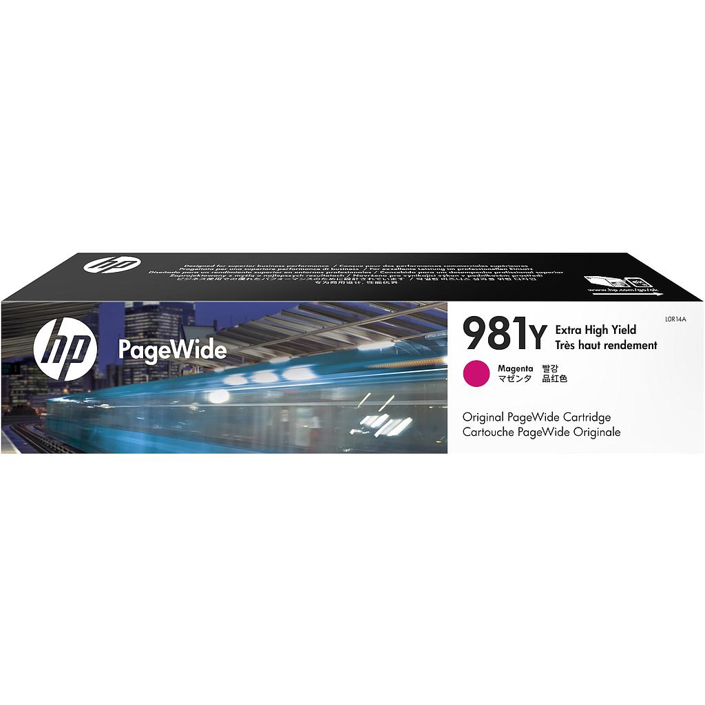 HP ( HEWLETT PACKARD ) - Cartucho ORIGINALES PageWide 981Y Magenta de Alto Rendimiento (Ref.L0R14A)