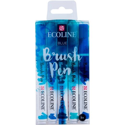 TALENS - ECOLINE ESTUCHE 5 ROTULADORES BRUSH PEN PUNTA PINCEL AZUL (Ref.11509905)