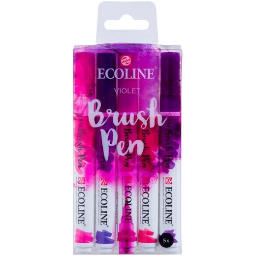 TALENS - ECOLINE ESTUCHE 5 ROTULADORES BRUSH PEN PUNTA PINCEL VIOLETA (Ref.11509910)