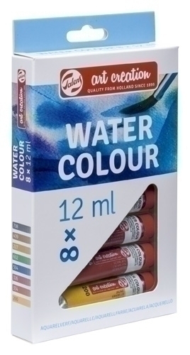 TALENS ART CREATION - ACUARELAS SET INICIACION 12 ml (Tubo) ESTUCHE de 8 (Ref.9022008M)