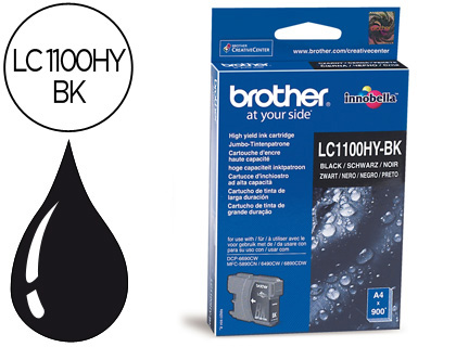 BROTHER - Cartuchos ORIGINALES Inyección De Tinta LC-1100HYBK Negro (Ref.LC1100HYBK)