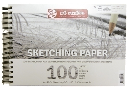 TALENS ART CREATION - BLOCK DE DIBUJO ESBOZO (espiral) 90g A4 100h (Ref.9318002M)
