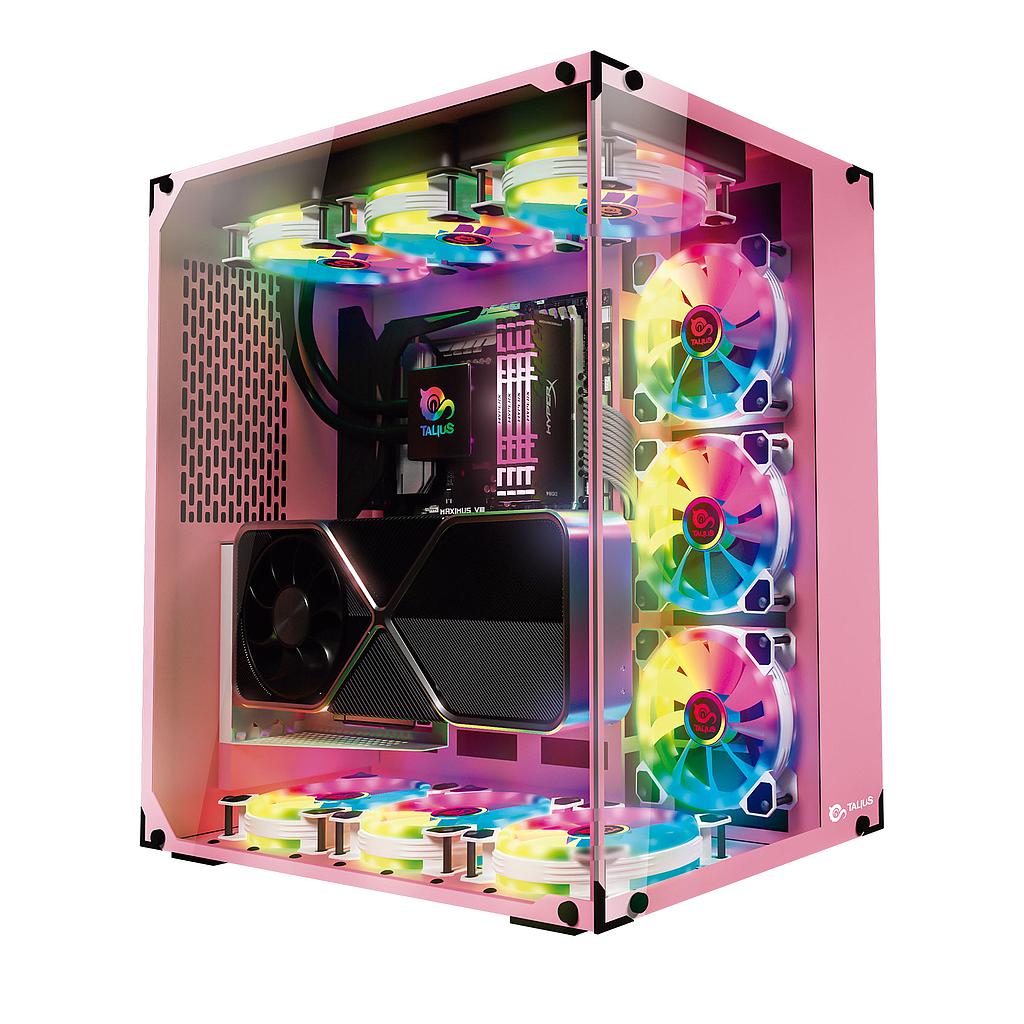 TALIUS - caja Atx gaming Cronos Orchid RGB cristal templado USB 3.0 (Incluye 3 ventiladores) (Ref.TAL-CRONOSORCHID)