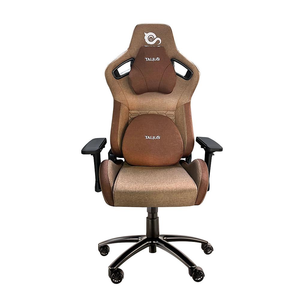TALIUS - silla Raptor gaming negra/marron tela transpirable, 4D, Frog, base metal, ruedas nylon (Ref.48323)