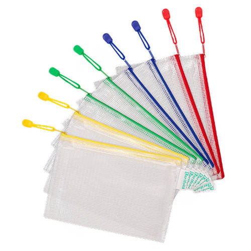 TARIFOLD - PACK DE 8 BOLSAS ZIPPER MULTIUSOS PVC - CON CIERRE CREMALLERA A6 SURTIDO (Ref.509069)