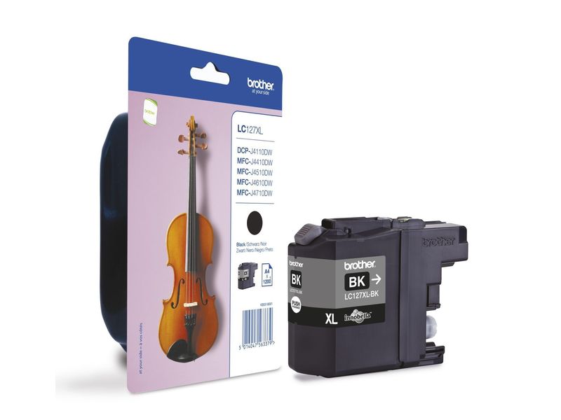 BROTHER - Cartuchos ORIGINALES Inyección De Tinta LC127XL Negro (Ref.LC127XLBKBP)