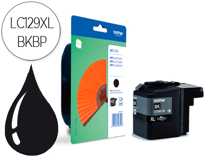 BROTHER - Cartuchos ORIGINALES Inyección De Tinta LC129XL Negro (Ref.LC129XLBKBP)