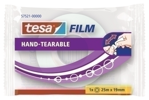 TESA - CINTA ADHESIVA SIN TIJERAS rollo 25x19 en BOLSA (Ref.57521-00000-00)