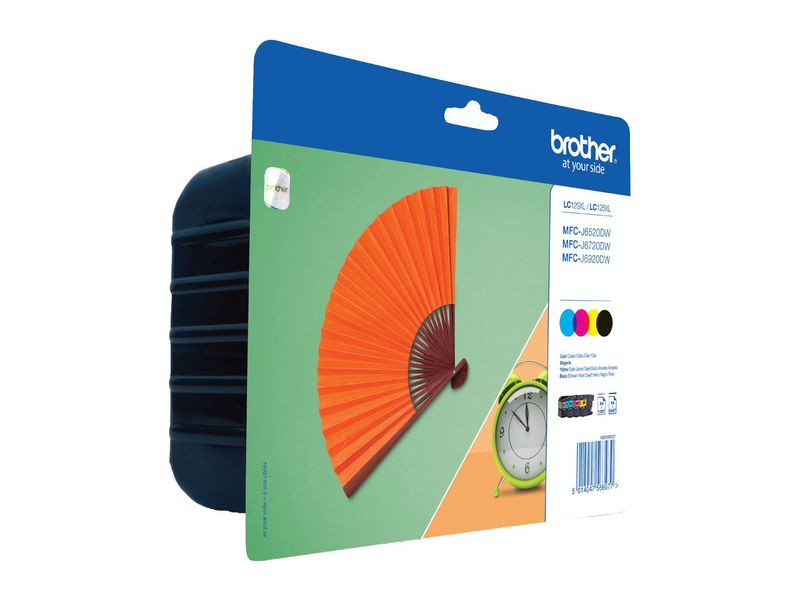 BROTHER - Cartuchos ORIGINALES Inyección De Tinta LC129XL 4CL PK4 (Ref.LC129XLVALBP)