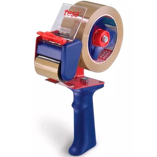TESA - DISPENSADOR DE CINTAS DE EMBALAJE PACK ECONOMY 6300 PARA ROLLOS DE 66M ROJO/AZUL (Ref.06300-00001-00)