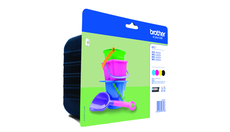 BROTHER - Pack cartuchos de tinta negro /cian /magenta y amarillo 260 pág.A4 (Ref.LC221VALBP)