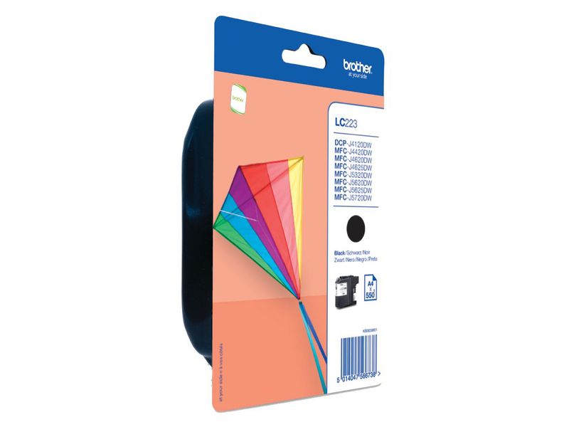 BROTHER - Cartuchos ORIGINALES Inyección De Tinta Negro (Ref.LC223BKBP)
