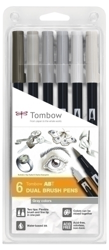 TOMBOW - ROTULADOR DOBLE PUNTA PINC. EST 6 (Ref.ABT-6P-6)