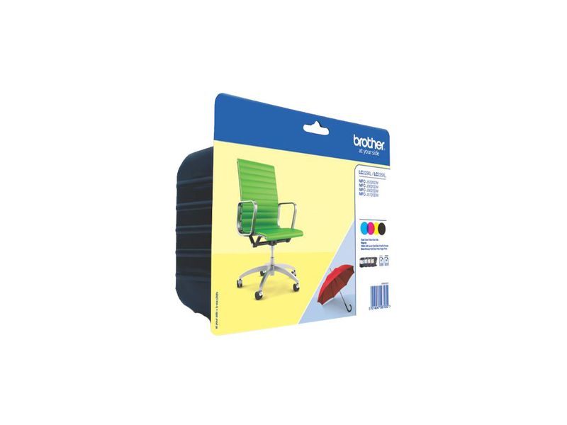 BROTHER - Cartuchos ORIGINALES Inyección De Tinta LC229 Negro,cyan,amarillo y magenta LC229VALBP (Ref.LC229XLVALBP)