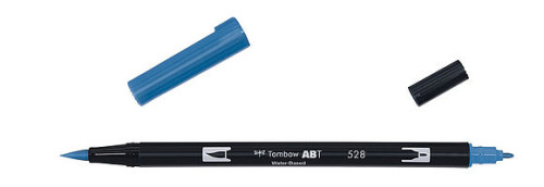 TOMBOW - ROTULADOR DOBLE PUNTA PINCEL AZUL MARINO (Ref.ABT-528)
