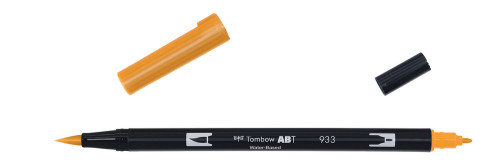 TOMBOW - ROTULADOR DOBLE PUNTA PINCEL NARANJA (Ref.ABT-933)
