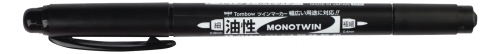 TOMBOW - ROTULADOR MONO TWIN PERMANENTE CON DOBLE PUNTA FINA Y GRUESA. NEGRO. (Ref.OS-TME33)