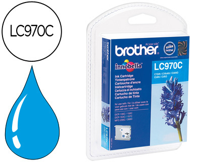 BROTHER - Cartuchos ORIGINALES Inyección De Tinta LC970C CYAN 0,3K (Ref.LC-970C)