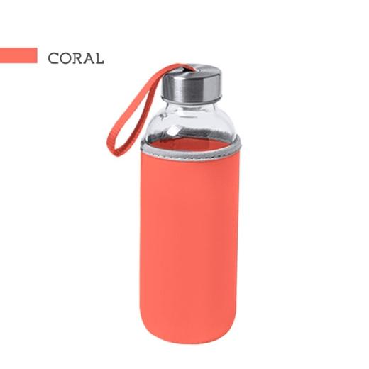 TOTAL JUGGLING S.R.L (I-TOTAL) - I-DRINK BOTELLA BOROSILICATO ISOTÉRMICA 500ML A/INOXIDABLE CON TAPA CORAL EN NEOPRENO (Ref.ID0608)