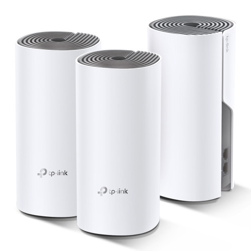 TP-LINK - Deco E4 (3-pack) Doble banda (2,4 GHz / 5 GHz) Wi-Fi 5 (802.11ac) Blanco, Gris 2 Interno (Ref.DECO E4(3-PACK))