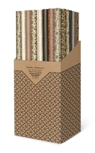 TV - PAPEL de REGALO ROLLO 0,7x1,5 m (CAJA de 60) KRAFT RECICLADO ECO (Ref.CRR9307015015)