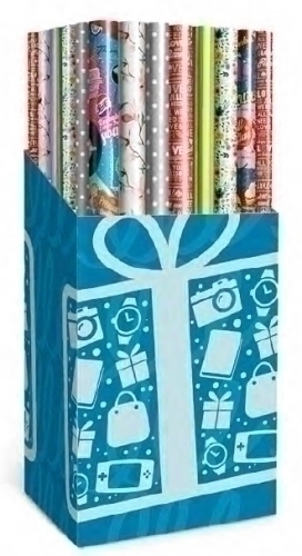 TV - PAPEL de REGALO ROLLO 0,7x2 m (CAJA de 60) TODO AÑO (Ref.CRW1107020015)