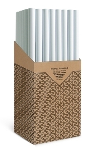 TV - PAPEL de REGALO ROLLO 0,7x3 m (CAJA de 60) CELULOSA BLANCO ANONIMO (Ref.CRC8307030015)
