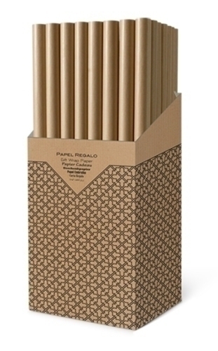 TV - PAPEL de REGALO ROLLO 0,7x3 m (CAJA de 60) KRAFT MARRON ANONIMO (Ref.CRK8307030015)