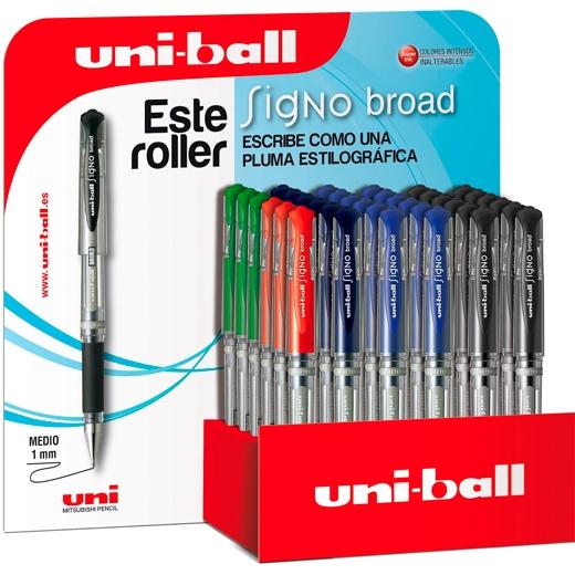 UNI-BALL - UNIBALL EXPOSITOR ROLLERBALL SIGNO BROAD UM-153/3D ROJO-NEGRO-AZUL-VERDE -36U- (Ref.182634312)