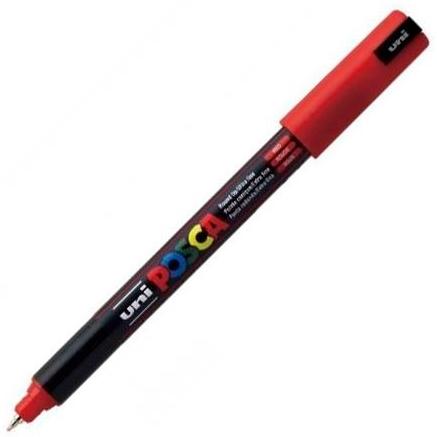 UNI-BALL - UNIBALL MARCADOR POSCA PC-1MR NO PERMANENTE PUNTA EXTRAFINA 0.7MM ROJO (Ref.265264000)