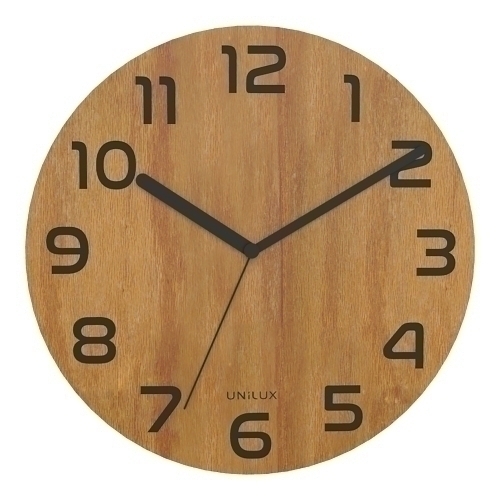 UNILUX - RELOJ DE PARED PALMA BAMBOO ANALOGICO 30,5 CM Ø (Ref.400140806)